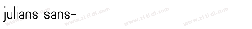 julians sans字体转换